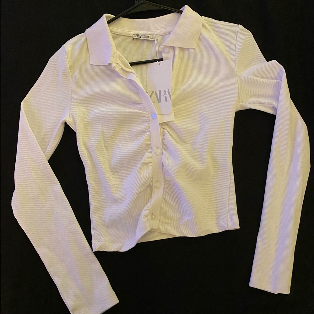 White zara top size small